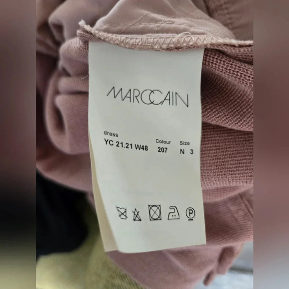 MarcCain Silk Layered Knit Dress sz 3 - Picture 3 of 9